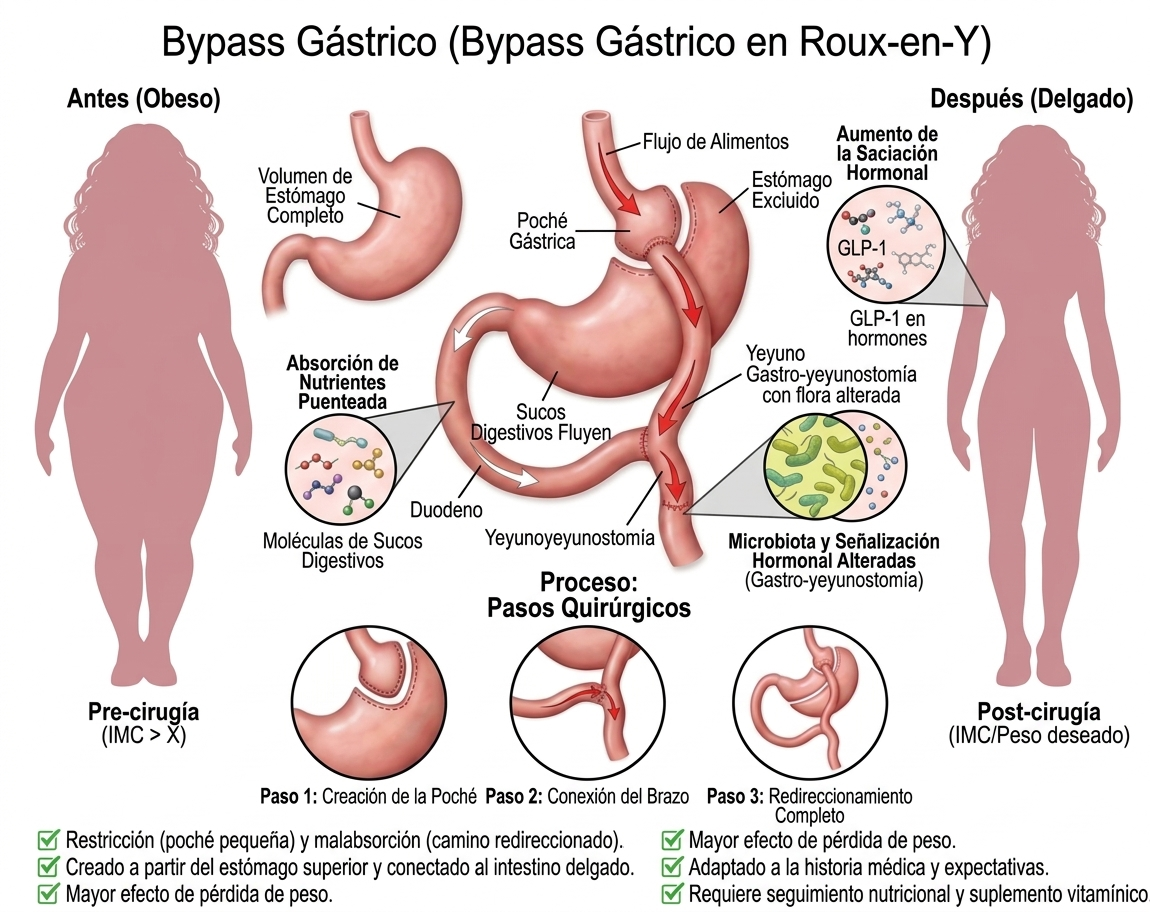 Ilustración bypass gástrico