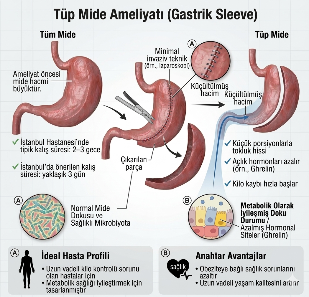 Tüp mide cerrahisi görseli
